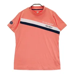 サイズ：LL LE COQ GOLF ルコックゴルフ 2024年モデル モックネック 半袖Tシャツ  オレンジ系 [240101730350] ゴルフウェア レディース ストストのサムネイル