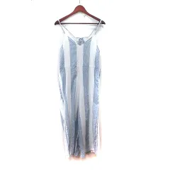 アズールバイマウジー AZUL by moussy パンツ サロペット ストライプ M 紺 ネイビー 白 ホワイト /YIのサムネイル