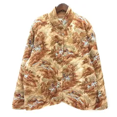 トラサルディ TRUSSARDI 中綿コート 総柄 42 XL ベージュ /MNのサムネイル