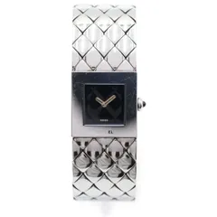 CHANEL (シャネル) マトラッセ 黒文字盤 クォーツウォッチ 腕時計 シルバー H0009のサムネイル