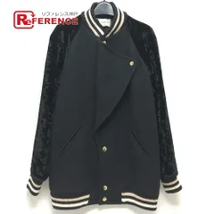 LANVIN ランバン ブルゾン オーバーサイズ バーシティジャケット JA726K 3613 ウール ブラックのサムネイル