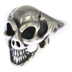 Bill Wall Leather/BWL (빌 월 가죽) GOOD LUCK SKULL 굿 랙 스컬링 반지 실버