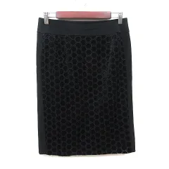 ピエールカルダン Pierre Cardin タイトスカート ミモレ ロング 切替 レース 40 L 黒 ブラック /YIのサムネイル