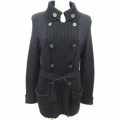 コントワーデコトニエ COMPTOIR DES COTONNIERS ニットコート ダブル M 黒 ブラック /YKのサムネイル
