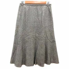 ジェラールダレル GERARD DAREL フレアスカート ロング グレンチェック 9 M ベージュ 黒 ブラック /YKのサムネイル