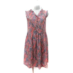マッキントッシュフィロソフィー MACKINTOSH PHILOSOPHY ワンピース ひざ丈 ノースリーブ ペイズリー柄 36 S マルチカラー /YIのサムネイル