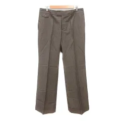 ニューヨーカー NEWYORKER ワイドパンツ スラックス ヘリンボーン柄 ロールアップ 15 XXL 茶 ブラウン /MNのサムネイル