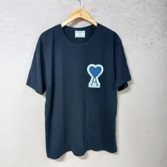 B7-8/アミ ネイビー 半袖 Tシャツ メンズのサムネイル