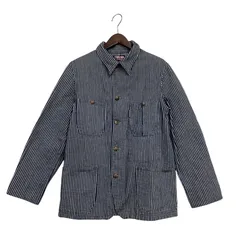 【中古品】BLUE BLUE ブルーブルー COVERALLS JACKET カバーオール ジャケット ストライプ アウター 【145-251119-as-13-izu】のサムネイル