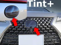 Tint+カット済み エンブレム スモークフィルム(スモーク20％ 前後2枚セット) レクサス UX200/UX250h/UX300h/UX300e MZAA10/MZAH10/MZAH11/MZAH15/MZAH16/KMA10 レクサスUX UXのサムネイル