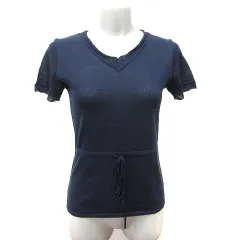 キース KEITH カットソー 半袖 レース M 紺 ネイビー /YIのサムネイル