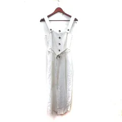 トップショップ TOPSHOP パンツ サロペット オーバーオール 麻 リネン 白 ホワイト /YIのサムネイル