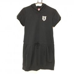 【超美品】アルチビオ 半袖ワンピース 黒 パーカー風 ポケット着脱可  レディース 40(L) ゴルフウェア archivio 超美品】アルチビオ 半袖ワンピース 黒 パーカー風 ポケット着脱可