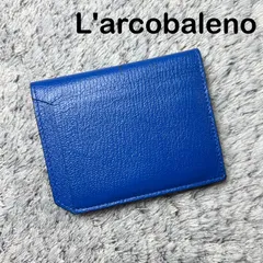 【極美品】L'arcobaleno ラルコバレーノ 二つ折り財布 スマートカードウォレット ブルー トルトラのサムネイル