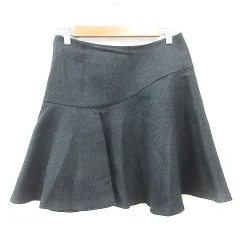 プラージュ Plage フレアスカート ミニ ウール 38 M グレー /MNのサムネイル