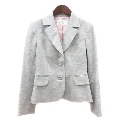 クレージュ courreges テーラードジャケット シングル 総裏地 ウール グレー /MNのサムネイル
