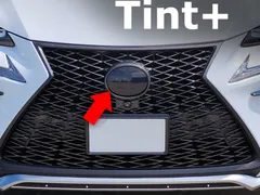 Tint+何度も貼れる エンブレム スモークフィルム (ブラックスモーク5％ フロント単品) レクサスNX NX200t/NX300/NX300h AGZ10/AGZ15/AYZ10/AYZ15 前期/後期 用 nx nx300のサムネイル
