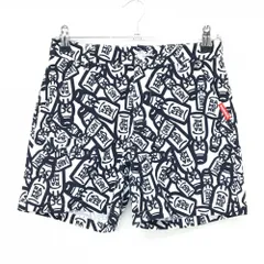 ルコックゴルフ ショートパンツ 白×ネイビー ラムネ総柄 レディース 7 ゴルフウェア le coq sportifのサムネイル