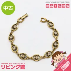 ss8280 【中古】 ゴルデット ブレスレット ゴールドカラー Goldette N.Y. 金×白 ムーンストーン? ヴィンテージ アクセサリー レトロ アクセ ゴルデッド ジュエリー 中古のサムネイル