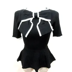 レディ Rady ニット セーター 半袖 M 黒 ブラック /RTのサムネイル