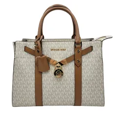 【中古品】Michael Kors マイケルコース 30F9G0HS3B MK SIGNATURE WHITE TOTE BAG カバン トート バック シグネチャー 【188-250912-rk-06-izu】のサムネイル