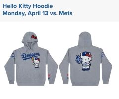 【現地限定】Dodgers Hello Kitty ハローキティパーカー Hello Kitty & Dodgers 非売品限定コラボパーカー - メルカリ