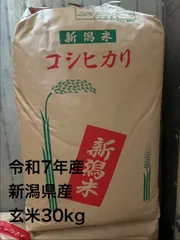 送料込　生産者直送　令和7年産新潟県産従来コシヒカリ玄米30kgのサムネイル