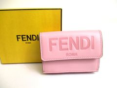 極美品】FENDI 希少 バッグバグズ レザー 長財布 モンスター ピンク