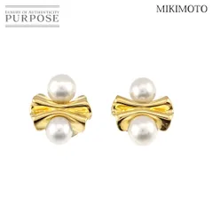 ミキモト MIKIMOTO アコヤ真珠 5.5-5.0mm ピアス K18 YG イエローゴールド 750 パール Akoya Pearl Earrings Pierced 90326549のサムネイル