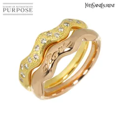 イヴ サンローラン Yves Saint Laurent 11.5号 リング ダイヤ 0.18ct K18 YG PG イエロー ピンクゴールド 750 指輪 Diamond Ring 90326908のサムネイル