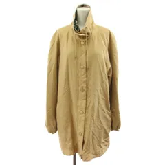 レオナール LEONARD 中綿コート 裏地花柄 ミドル丈 シルク 絹 11R ベージュ 0348454 /AN59 ■MAのサムネイル