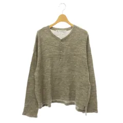 ジャーナルスタンダード ラックス JOURNAL STANDARD LUXE 25AW ウール リネン混 ヘンリーネックニット セーター プルオーバー オーバーサイズ グレー /CX ■OSのサムネイル