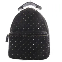 ヴァレンティノ ガラヴァーニ VALENTINO GARAVANI ロックスタッズスパイク バックパック バッグ リュックサック レザー ブラック /YO29のサムネイル