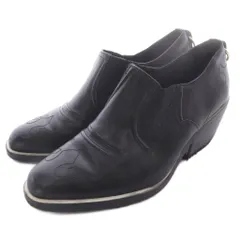 ラグ&ボーン RAG&BONE ウエスタンアンクルブーツ レザースクエアトゥ 37.5 黒のサムネイル