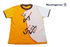 マンシングウェア Munsingwear 中古 リトルピート柄クルーネックニット ヴィンテージ・サマーニット レディースゴルフウェア Gland Slam L イエロー×ブラウン 日本製のサムネイル