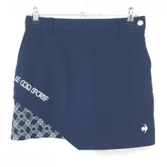 【超美品】ルコックゴルフ スカート ネイビー×白 格子柄 インナーパンツ付  レディース M ゴルフウェア le coq sportifのサムネイル