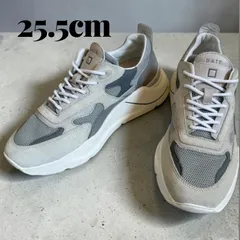 【デイト　フーガ】レザースニーカー　25.5cm  グレー　厚底　スエード　レザー　メッシュ　異素材　軽量のサムネイル