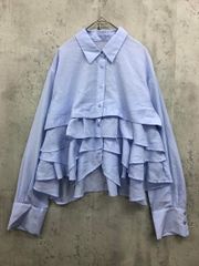 EMMEL REFINES＞EM バンドカラー フリルシャツ - メルカリ