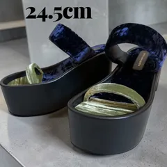 【美品】ドリスヴァンノッテン　22ss  プラットフォーム　サンダル　39サイズ　厚底　ベルベット　ダブルストラップのサムネイル