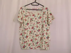 1030099　Miel Crishunant　ミエルクリシュナ　半袖Tシャツ　花柄　レディース　FREE　ホワイト　白のサムネイル