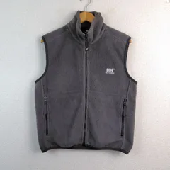 HELLY HANSEN ヘリーハンセン フリースベスト ジップベスト ワンポイントロゴ チャコールグレー S メンズ 古着 テック系 ユーティリティのサムネイル
