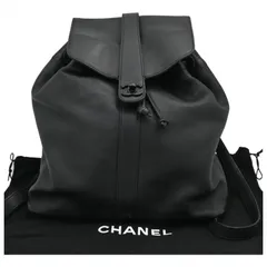【中古】シャネル ココマーク ターンロック バックパック ブラック ラムスキン リュック Bランク ch88203bsのサムネイル