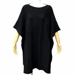 極美品★HERMES エルメス 24AW 2904D3 ウール100％ Hモチーフ ニット ポンチョ ブラック 34 イタリア製 正規品 レディースのサムネイル