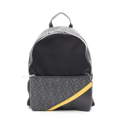 フェンディ FENDI リュックサック バックパック ダイアゴナル 7VZ2042 ブラック/グレー/イエロー ナイロン PVCコーティングキャンバス ダイアゴナル バックパックのサムネイル
