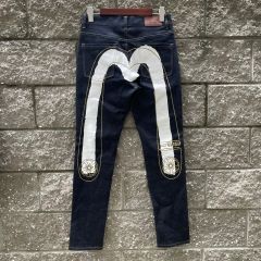 希少柄 EVISU 大カモメ 和柄 デニムパンツ W32 赤耳 大黒 2001 - メルカリ