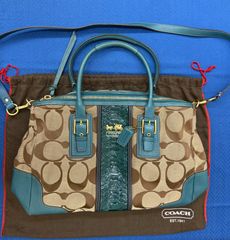 COACH コーチ 2WAY シグネチャー ハンドバッグ ショルダーバッグ