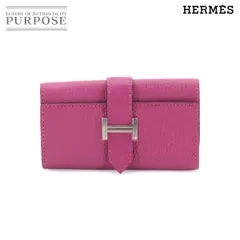 未使用 展示品 エルメス HERMES ベアン キーケース 4連 シェーブル ローズパープル C刻印 シルバー 金具 90330297のサムネイル