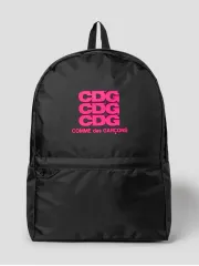 コム・デ・ギャルソン CDG バックパック ブラック ピンク ロゴのサムネイル