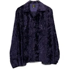 Needles ニードルズ サイズS 21AW C.O.B.One-up Shirt Burnout Velvet レース ベロア オープンカラー 長袖シャツ 日本製のサムネイル