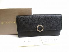 未使用BVLGARI ブルガリ セルペンティ レザー二つ折り財布 ブラック 黒